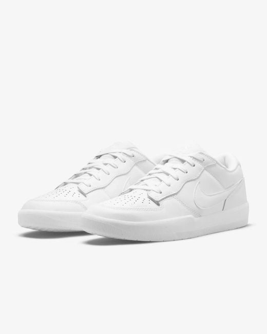 Nike White Sb Force 58 Premium Dh7505-100 Sneaker Leather Skateboard Shoes for men