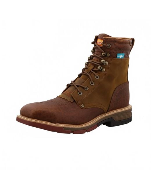 Twisted X Brown 8" Cellstretch Lacer Work Boot for men