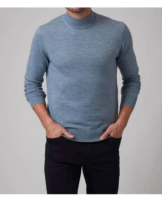 Raffi Blue Bode Mock Neck Sweater for men