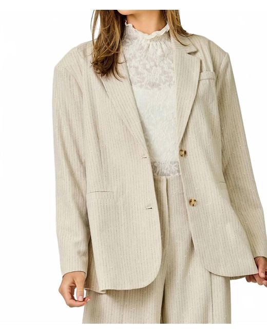 Mystree Natural Double Breasted Blazer