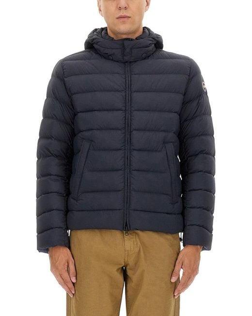 Colmar Blue Down Jacket With Detachable Hood for men