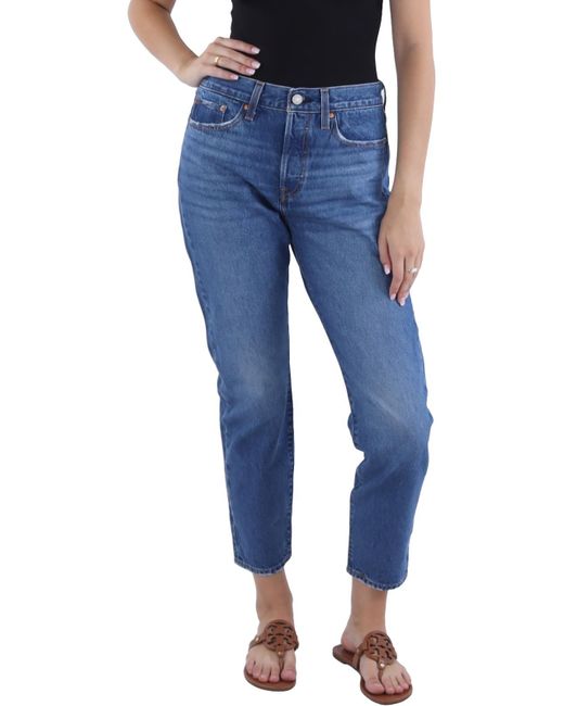 Levi s High Rise Tapered Leg Denim Jeans in Blue Lyst