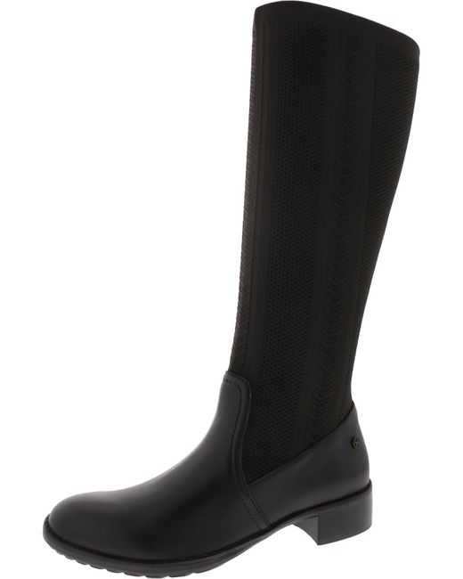 Aetrex Black Belle Knit Tall Mid-calf Boots