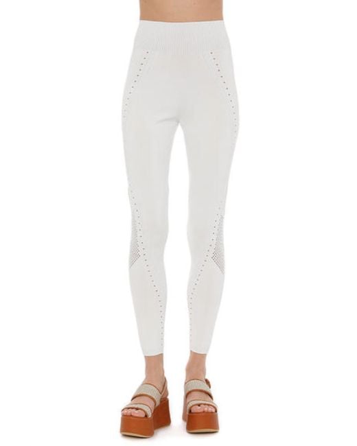 Alberta Ferretti White Pull On Knit Pants