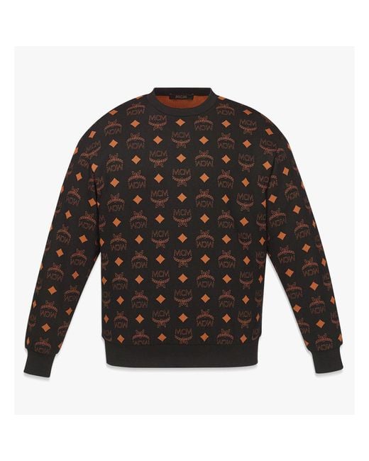 MCM Black Maxi Monogram Print Sweatshirt for men