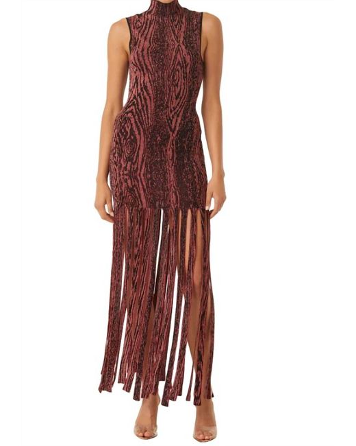 MISA Los Angles Red Josephine Dress In Pomegranate