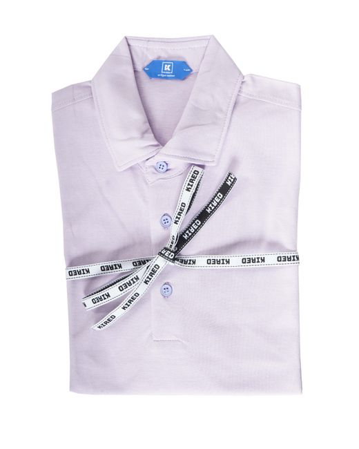 Kiton Purple Kired Posi Short Sleeve Quarter Button Polo Shirt for men