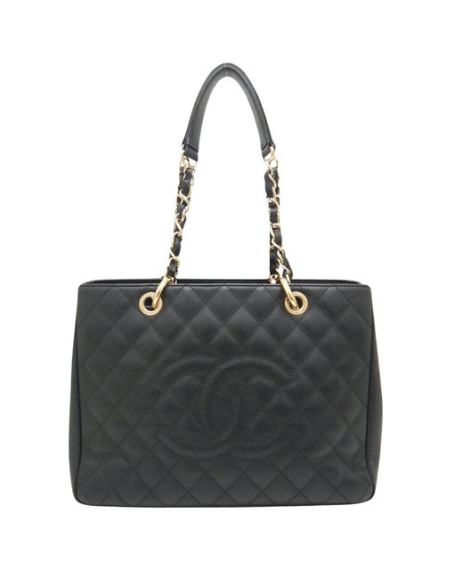 Chanel Black Shopping Leather Tote Bag (pre-owned)