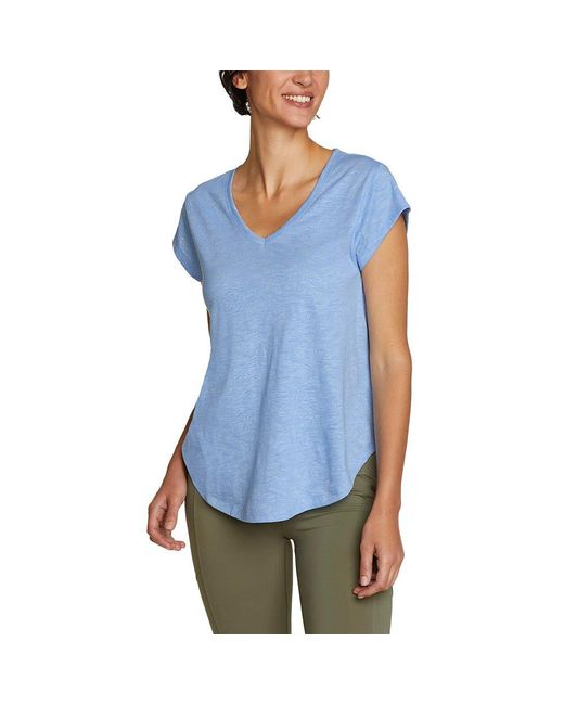 Eddie Bauer Tryout Short-sleeve V-neck T-shirt - Print in Blue | Lyst