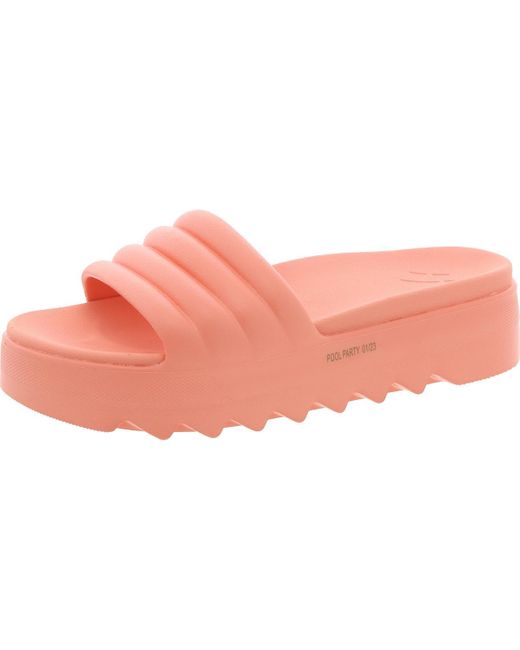 Cougar Shoes Pink Pool Party Two Tone Open Toe Pool Slides