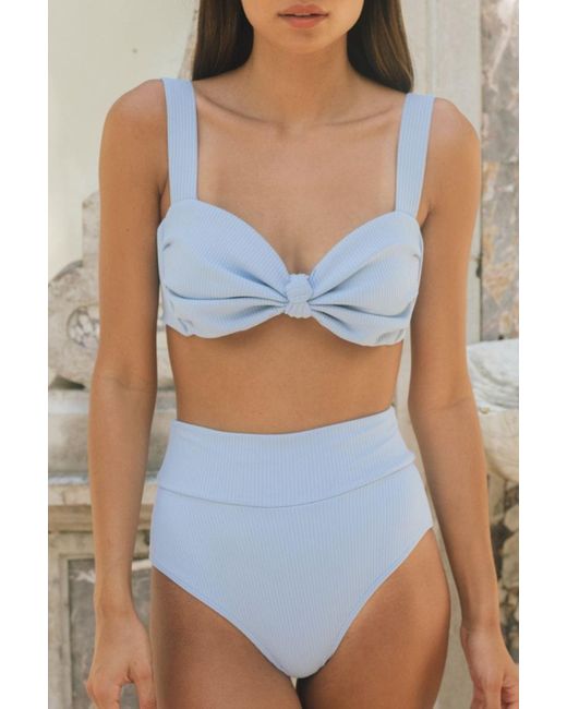 Montce Blue High Rise Bikini Bottom