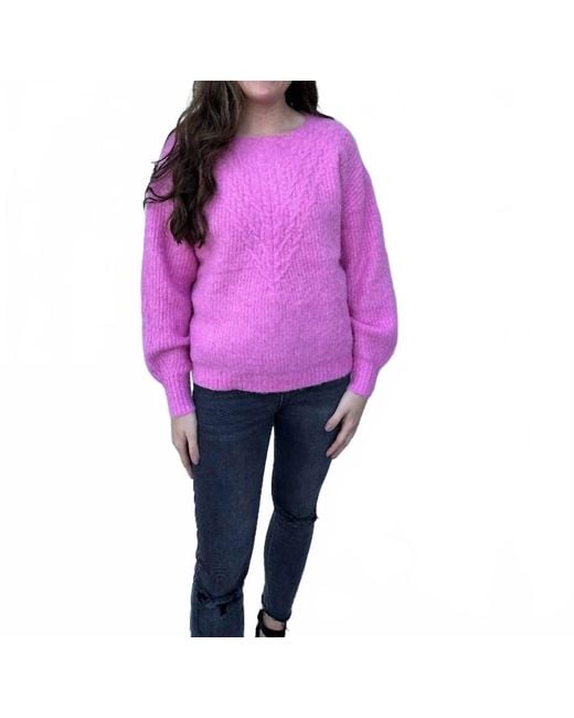 Pink Martini Purple Cable Sweater