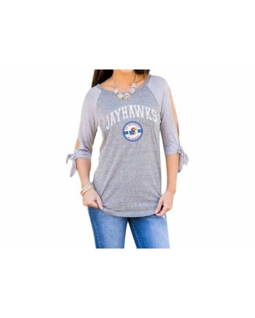 Gameday Couture Blue University Of Kansas Playing For Keeps Top