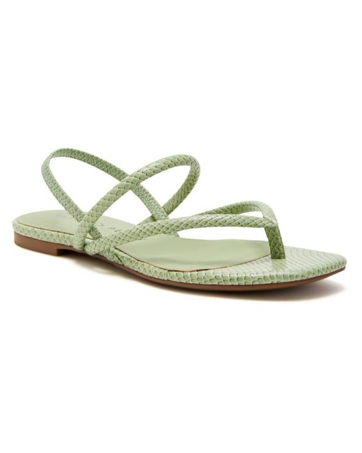 Katy Perry Green The Claire Sandal Snake Print Slip-on Thong Sandals