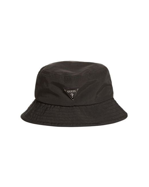 Guess Factory Synthetic Nylon Logo Bucket Hat in Black | Lyst