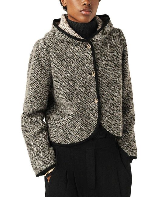 Ba&sh Gray Loctave Wool-Blend Jacket