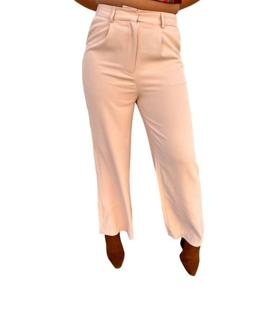 Umgee Natural Raella Solid Point Wide Pants