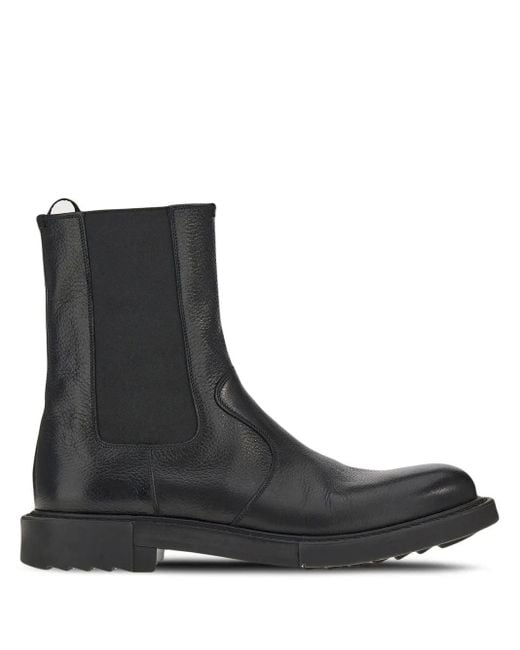 Ferragamo Black Ferragamo Leather Chelsea Boots for men