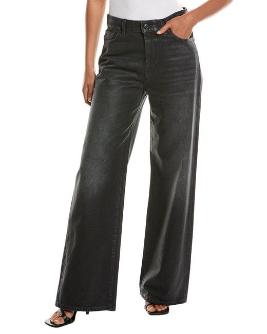 For All Mankind Women's Black Scout Liquorice Jean