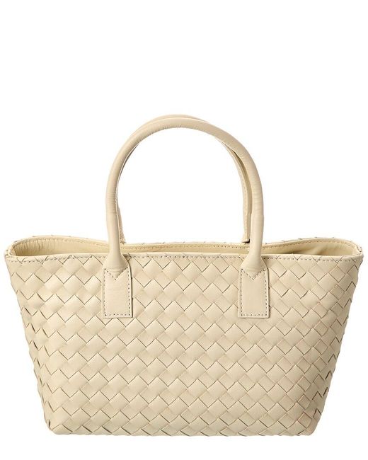 Isabella Rossetti Natural Anya Hand-Woven Leather Satchel