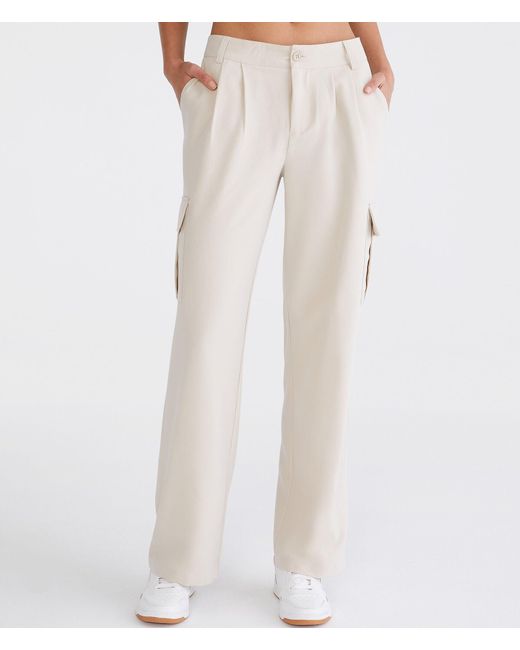 Aéropostale White Low-rise Cargo Trousers
