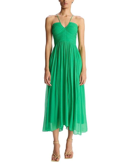 A.L.C. Green Rumi Silk Maxi Dress