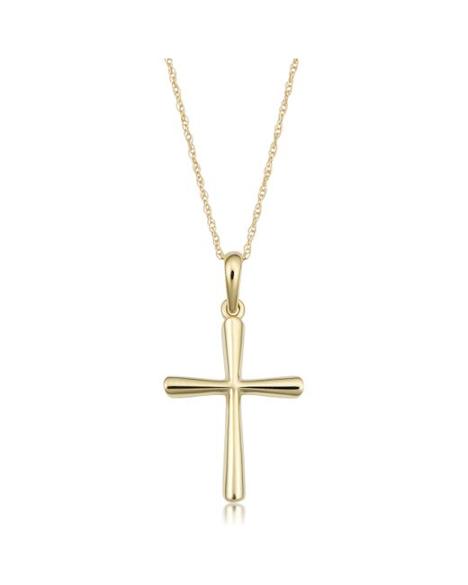 Fremada 14k Yellow Cross Pendant 