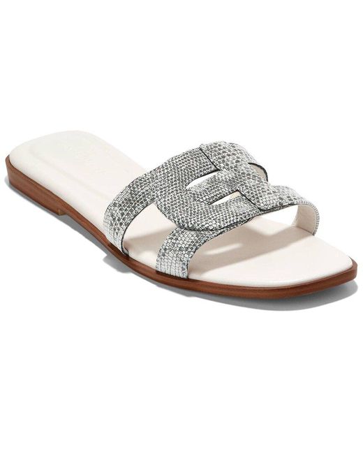 Cole Haan White Chrisee Leather Sandal
