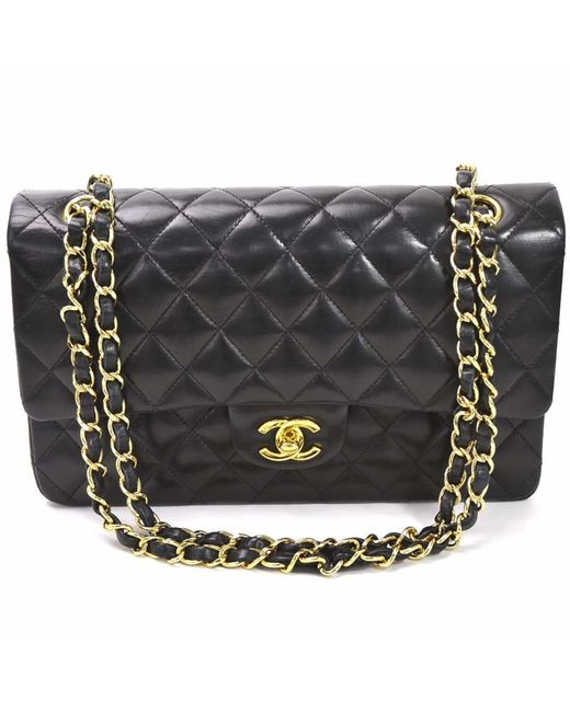 Pre-owned Chanel Timeless/classique Leather Handbag In Black