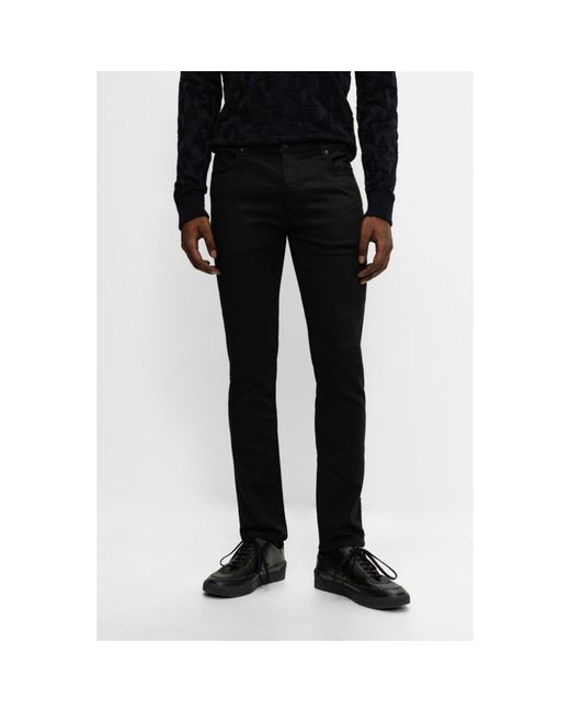 HUGO Boss - Extra Slim Fit Jeans In Stay Jersey Denim in Black for Men |  Lyst