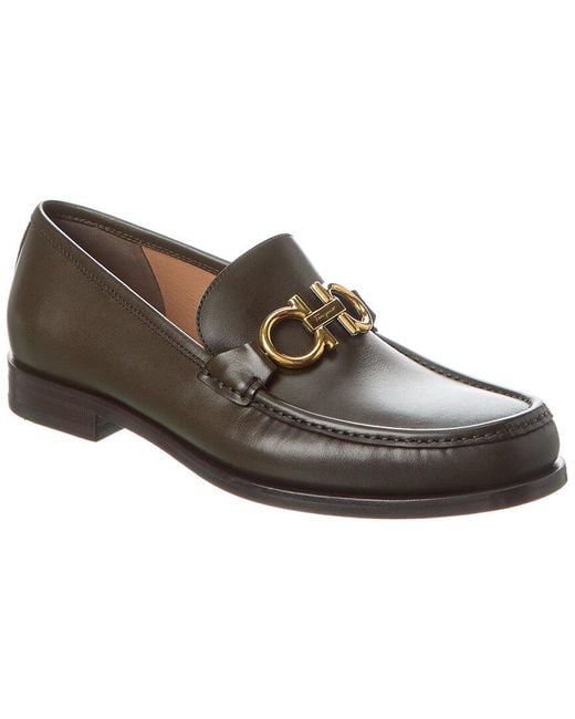 Ferragamo Brown Venice Leather Loafer for men