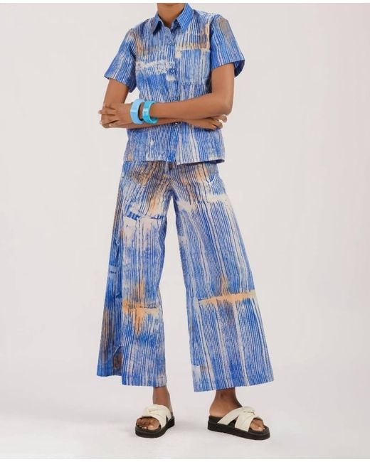 Busayo Blue Boye Button Up Top