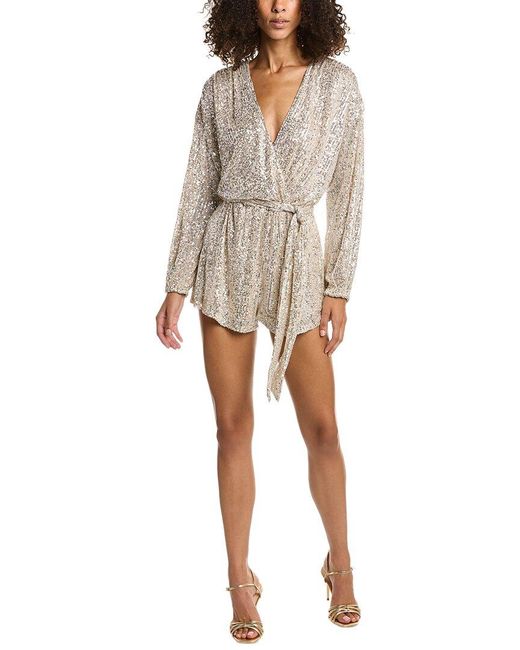 Endless Rose Sequin Romper in Natural | Lyst
