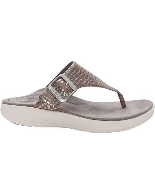 Aetrex Gray Donna Sandals