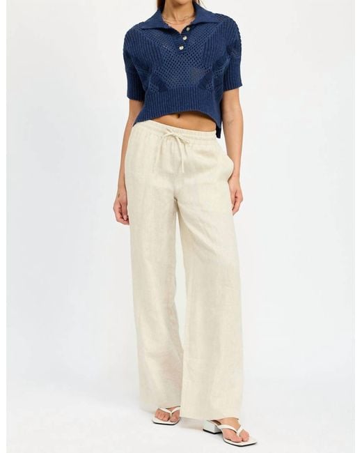 JACQUIE THE LABEL Blue Miley Knit Top