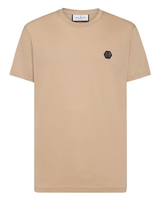 Philipp Plein Natural T-Shirt Round Neck Basic for men