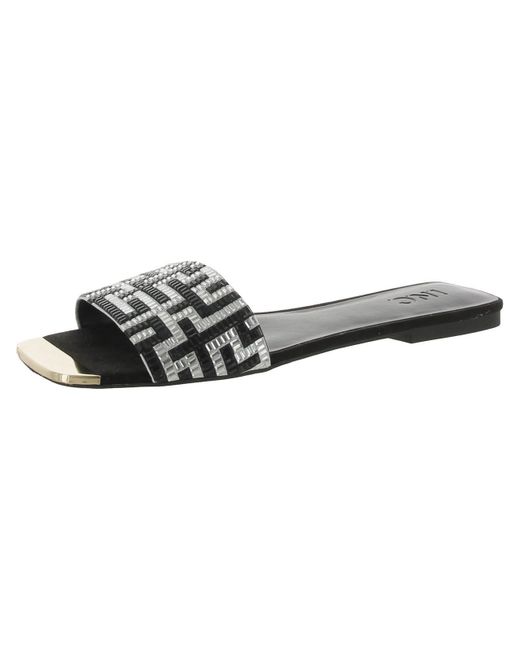 INC Multicolor Pabla Embellished Slip-on Slide Sandals