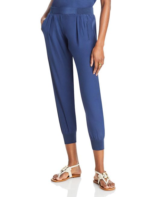 ATM Blue Silk Casual jogger Pants