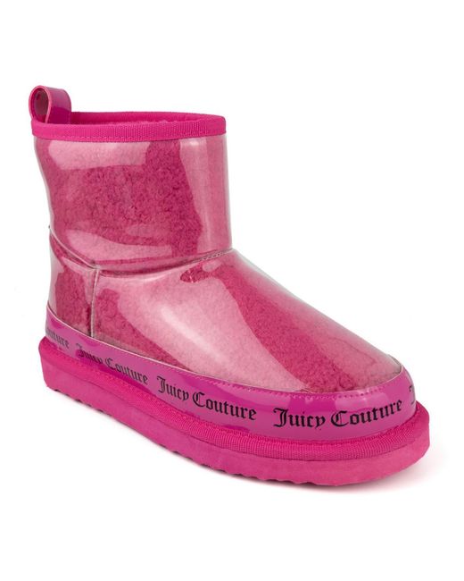 Juicy Couture Pink Klash Pull-on Soft Shearling Boots