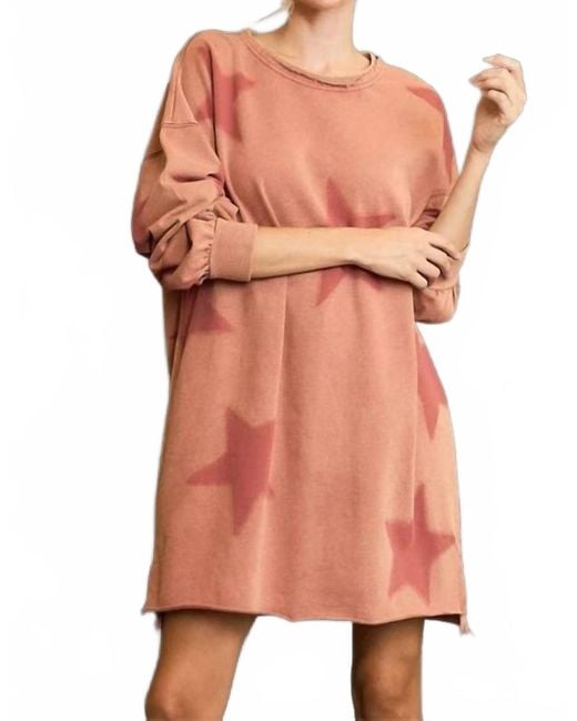 Umgee Pink Starry Dress