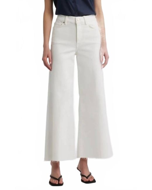 FRAME White Le Palazzo Cropped Raw After Jeans