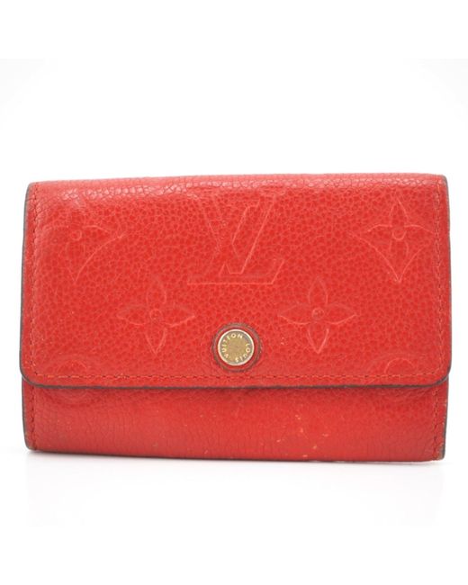 Louis Vuitton Red 6 Key Holder Leather Wallet (pre-owned)
