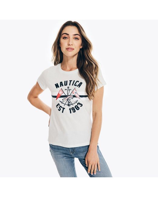 Nautica Cotton 1983 Logo Graphic T 