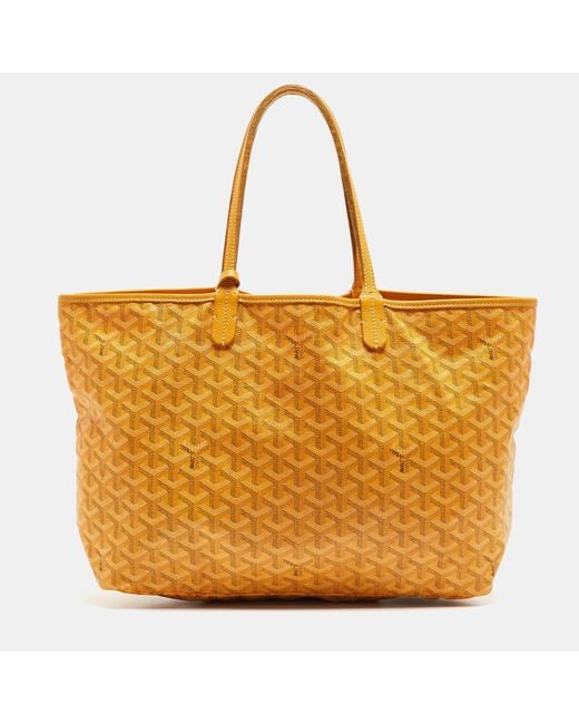 Goyard Yellow Ine Coated Canvas And Leather Saint Louis Pm Tote