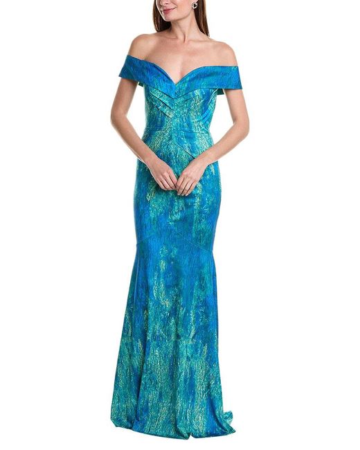 Rene Ruiz Blue Mermaid Gown