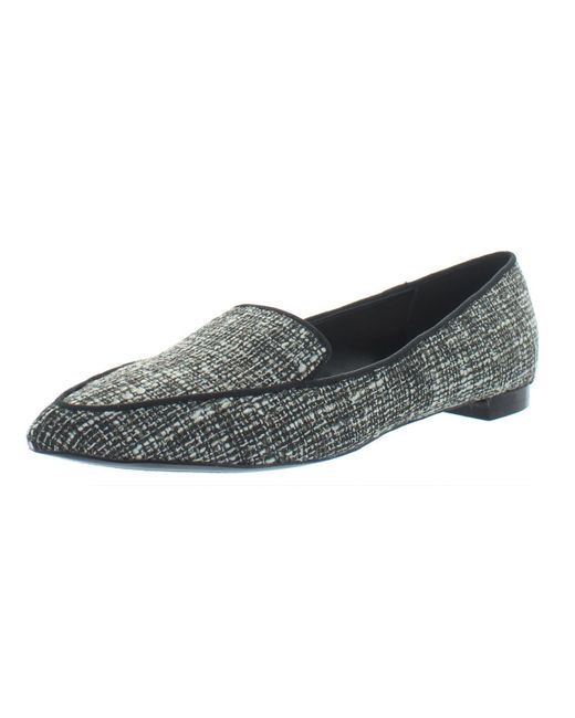 Nine West Gray Abay 2 Slip On Pointed Toe Smoking Loafers