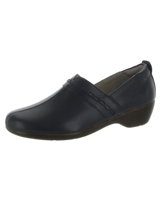 Easy Spirit Black Dolores Leather Laceless Loafers