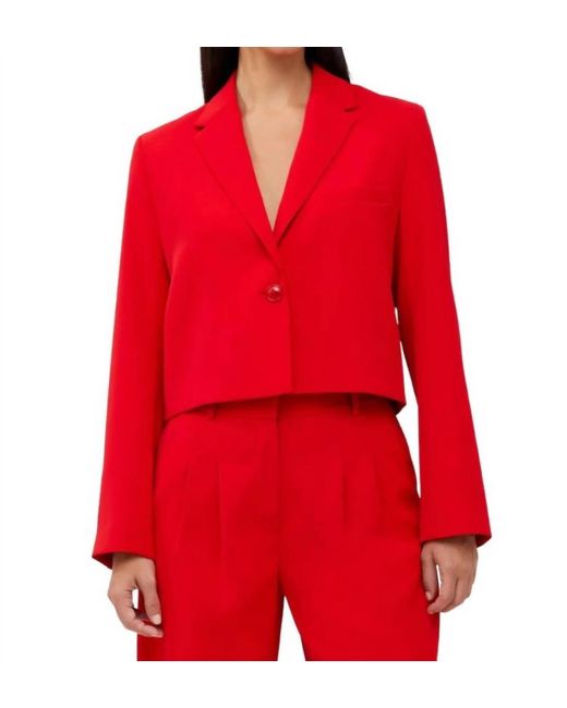 French Connection Red Cropped Blazer