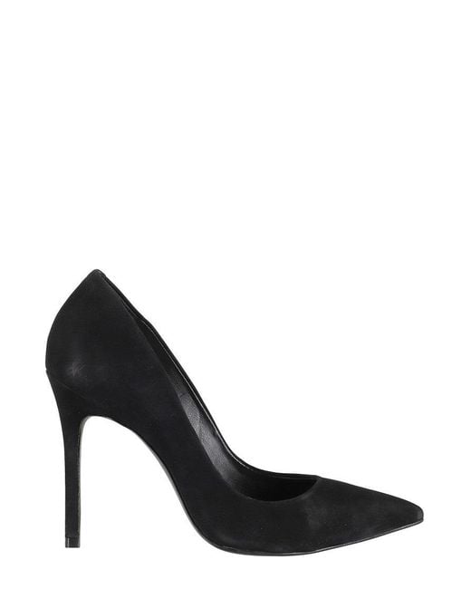 SCHUTZ SHOES Women's Black Pointed-Toe Suede Pumps