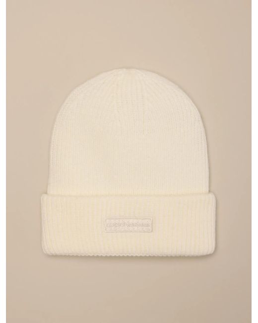 Lucky Brand Natural Solid Knit Beanie for men